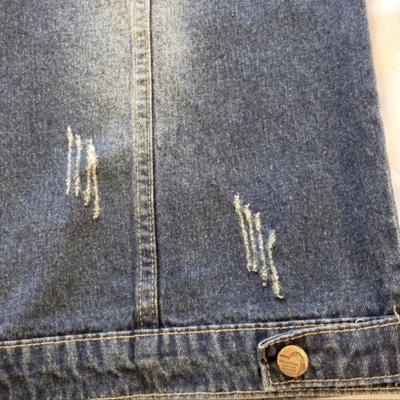 Camo Coll Classic Fashion American Flag Vest Denim Distressed Tang Ku L - Picture 7 of 13